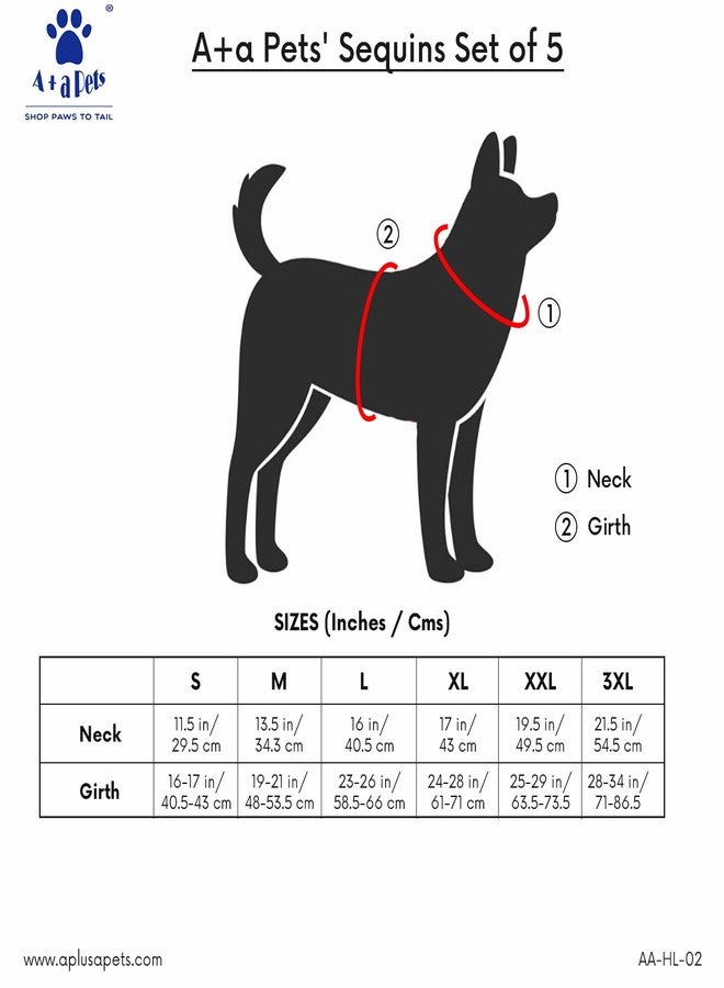 A+a Pets' Sequins Harness & Leash Set for Dogs and Cats. (S, Pink) - Image 4